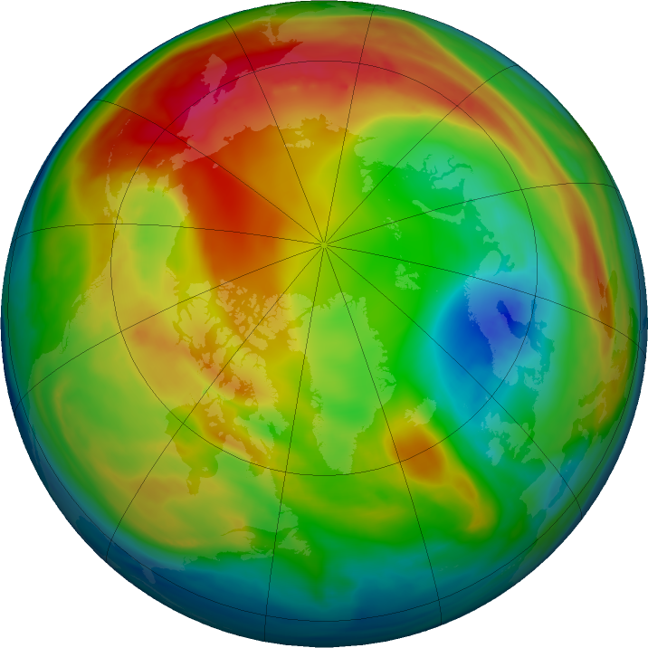Arctic ozone map for 26 January 2017